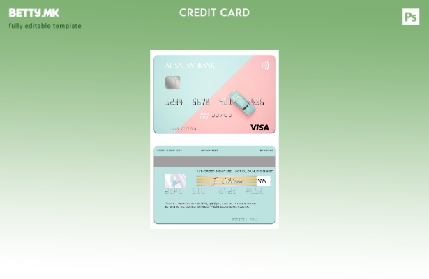 Модерен стил Шаблон за виза на банката Алжир Ал Салам